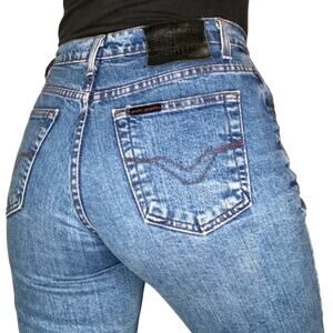 1990s Vintage Harley Davidson Straight Leg High Rise Jeans Retro Size 10P 30"